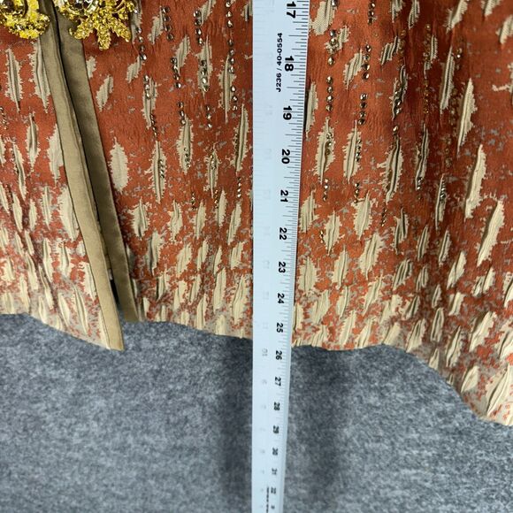 Susanna Jacket Women 16 Gray Geometric Open Front Long Sleeve Lined - Picture 6 of 7